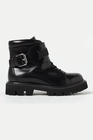 Moschino Leather combat boots