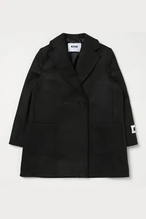 MSGM Kids star-patch trench coat - Black