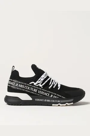 VERSACE Knitted sneakers with logo