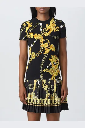 VERSACE T-shirt in printed cotton blend