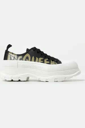 Alexander McQueen Tread slick graffiti nappa leather sneakers