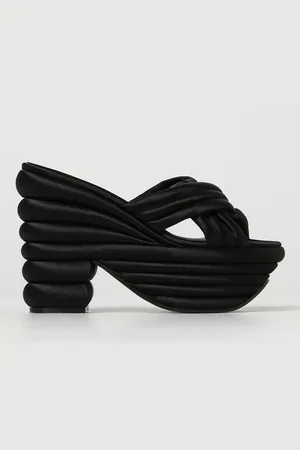 Salvatore Ferragamo Rey T sandals in embossed satin