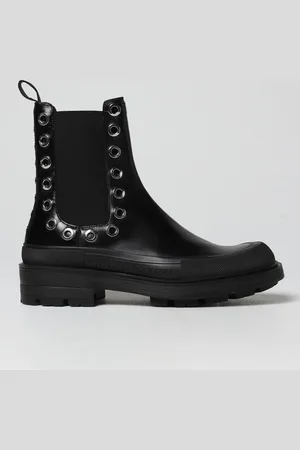 Alexander McQueen Ankle boots in leather and fabric