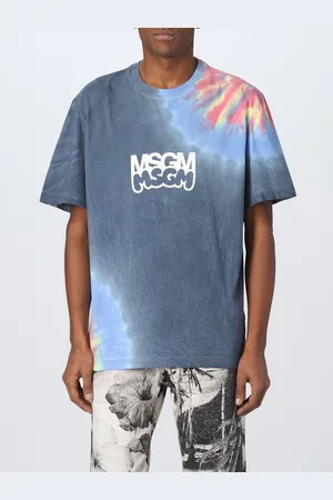Msgm T-shirt with logo and tie dye print
