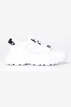 VERSACE Sneakers in leather and mesh