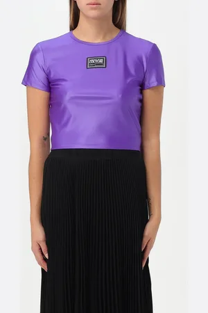 VERSACE T-shirt in stretch fabric