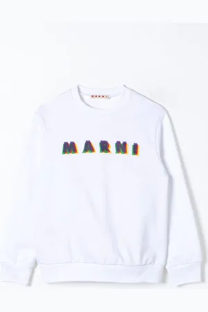 Marni Kids Fiorellini-print cotton top - White