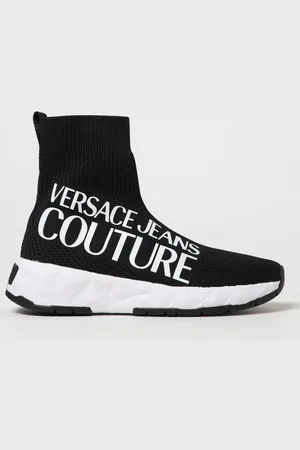 VERSACE Sneakers in stretch knit with printed logo