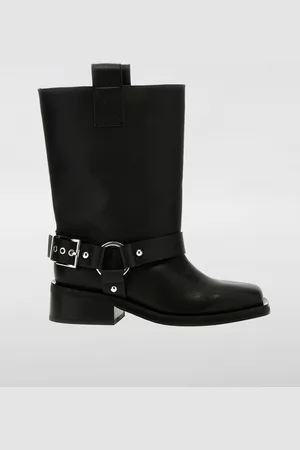 Ganni Flat Ankle Boots Woman color