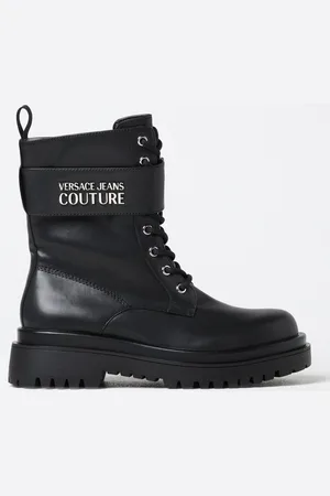 VERSACE Flat Ankle Boots Woman color