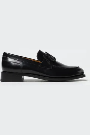 RENE CAOVILLA Moccasins in brushed leather with rhinestone Snake