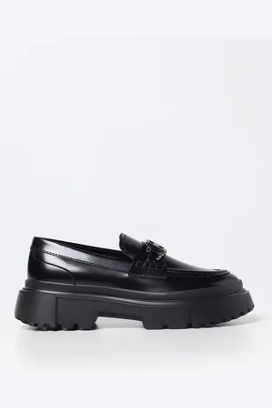 Hogan H629 moccasins in brushed leather