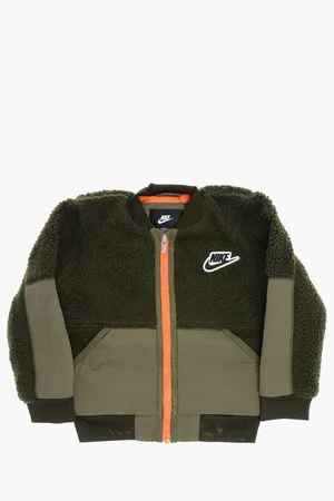 Nike Sherpa Bomber With Contrast Zip-Closure