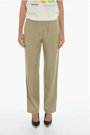 Samsøe Samsøe Solid Color HOYS Pants with Drawstring Waist