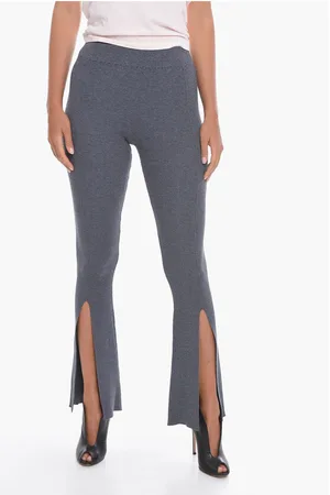 REMAIN Ribbed OMLY Boot-Cut Pants with Ankle Split