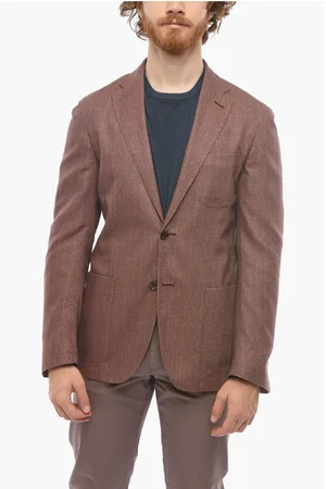 corneliani ID Unlined IDENTITY Herringbone Silk Blazer