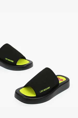 Moschino LOVE solid color ROW30 sabot with fluo sole