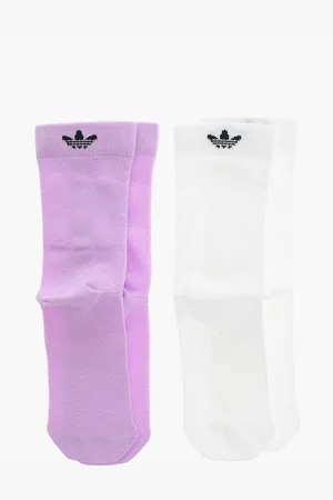 adidas Set of 2 Pairs of Stretch Nylon Socks with Contrasting Logo
