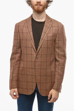 corneliani CC COLLECTION Wool Blend RIGHT Windowpane Blazer