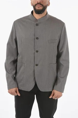 Ixos Pinstriped 4-Buttons BENI Blazer with Patch Pockets
