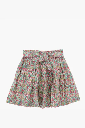BONPOINT Floral Patterned Flared Skirt with Belt