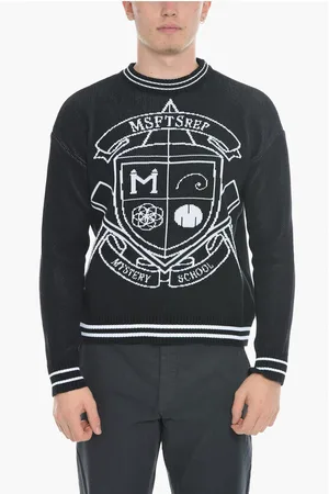Msftsrep Organic Cotton Crew-Neck Sweater with Contrast Embroidery