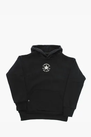Converse ALL STAR CHUCK TAYLOR Solid Color Hoodie with Contrasting Lo