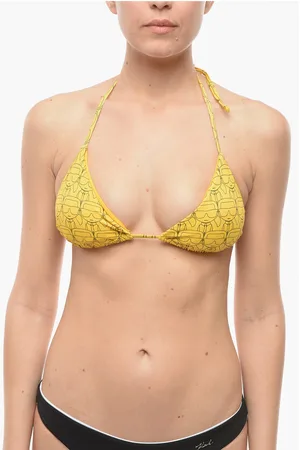 Karl Lagerfeld All Over Iconic Printed Triangle Bikini Top
