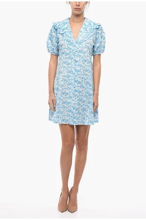 Samsøe Samsøe Floral-Motif JYTTA Minidress With Decorative Ruffle Collar