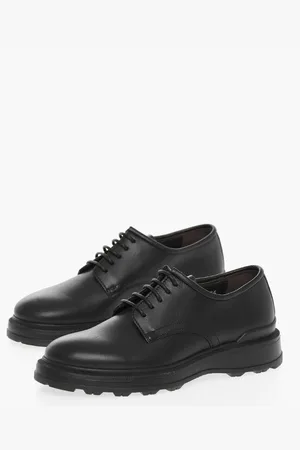 Woolrich Solid Color Leather Derby Shoes