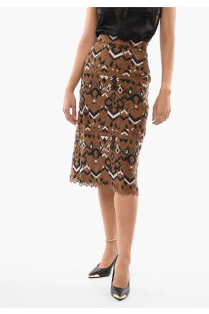 ERMANNO SCERVINO Back Pleated Macramè Longuette
