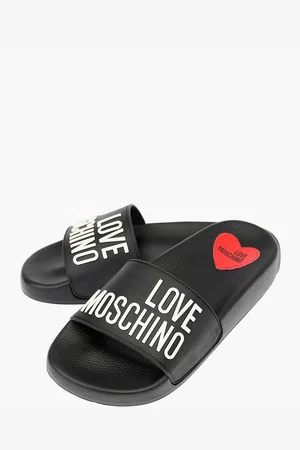 Moschino LOVE rubber slides with logo