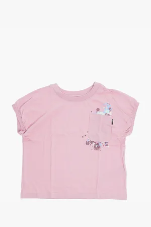 Converse Crew-Neck RELAXED BOXY T-shirt with Breast Pocket and Flower