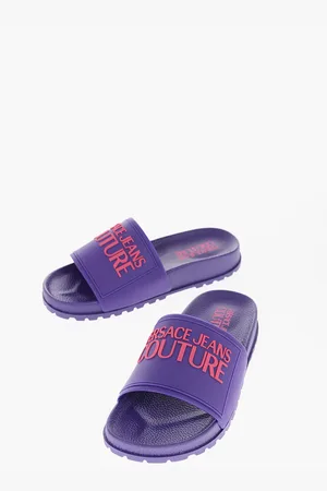 VERSACE JEANS COUTURE Rubber SHELLY Slides with Embossed Logo