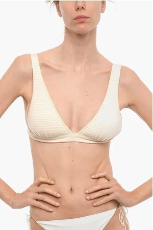 Marysia Striped Triangle Bikini Top