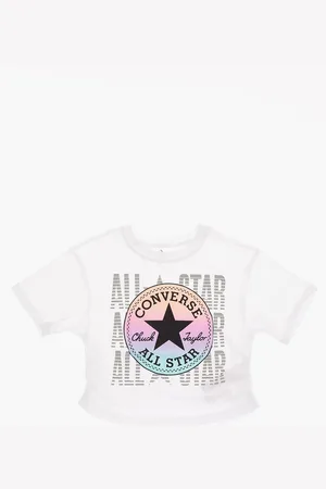 Converse ALL STAR Logo-Print ruffled t-shirt