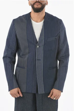 Ixos Striped Center Split V-Neck FALERIO 2-Buttons Blazer