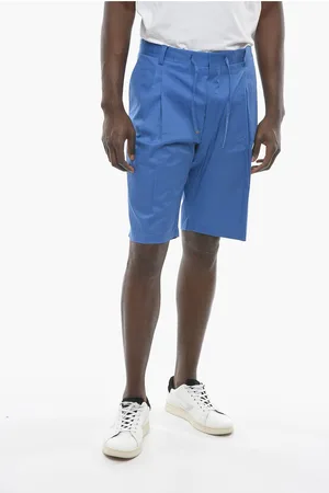 corneliani ID Stretchy-cotton Double-pleated Shorts