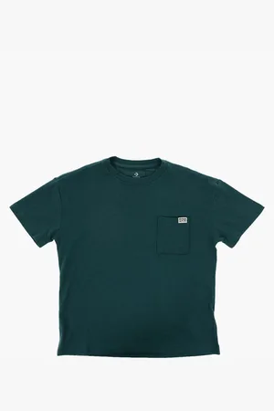 Converse ALL STAR Solid Color Crew-neck T-Shirt with Breast Pocket