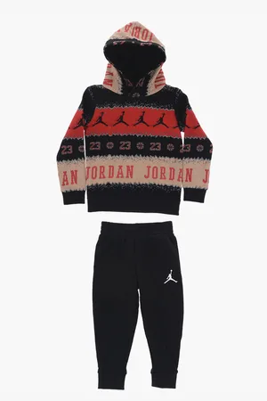 Nike AIR JORDAN Fleeced Cotton Hoodie and Joggers Set