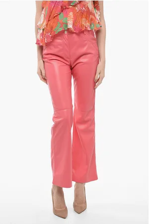 Msgm 5 Pocket Straight Fit Eco-leather Pants