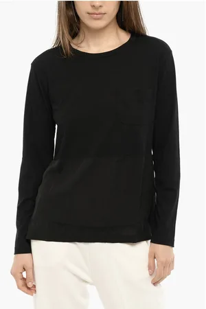 Woolrich Crew-Neck T-shirt with Breast Pocket and Side Split