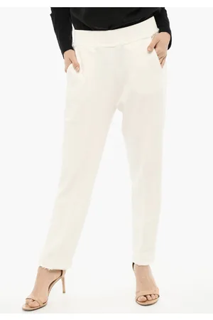 Woolrich Frayed-Hem Cotton Joggers with Side-Logo