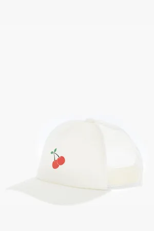 Converse Solid Color Cap with Mesh Lining and Cherry Print