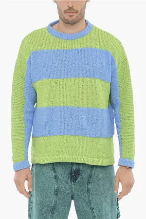 SUNNEI Awning Striped Two-Tone Crew-neck Sweater