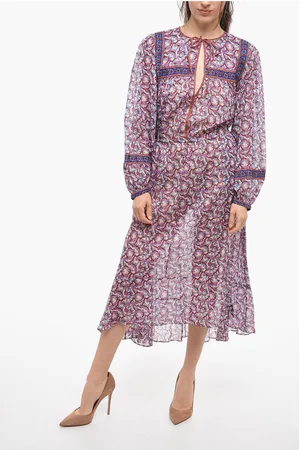 Isabel Marant ETOILE Ecrù Cotton GREILA Dress with Puffed Sleeves