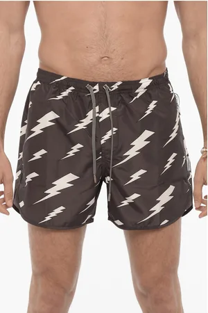 Neil Barrett Slim Fit All-Over Monogram RAIN Swim Shorts