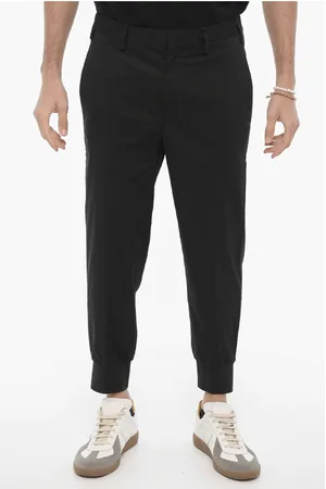 Neil Barrett Low Rise Stretch Cotton Slim Fit Pants