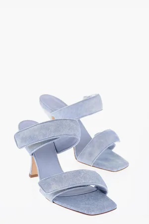 Gia Borghini Stonewashed Denim PERNI Sandals 10cm