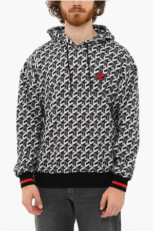 MCM Embroidered Logo Printed Brushed Cotton Hoodie